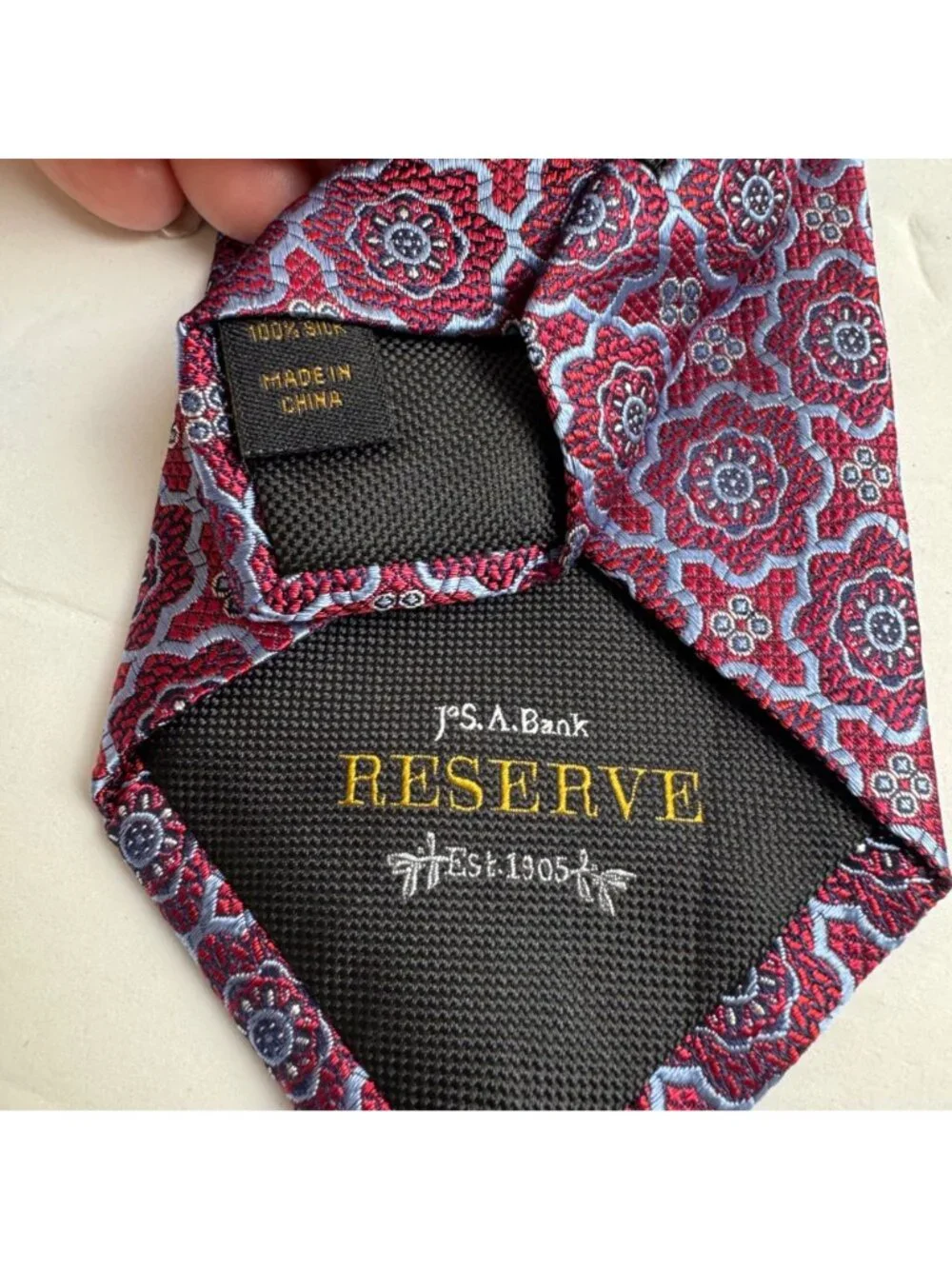 Jos. A. Bank Lot of 2 Reserve Signature Collection 100% Silk Men's Neck Tie Blue